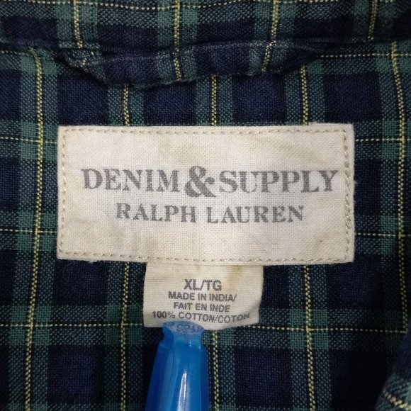 Ralph Lauren Denim & Supply Shirt Mens XL Plaid LS Button Down - Picture 5 of 10